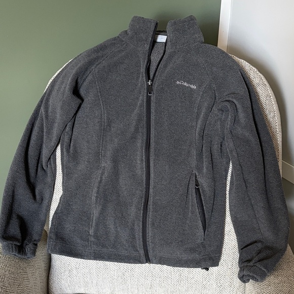 Columbia Tops - Columbia Charcoal Gray Full-Zip Fleece Jacket